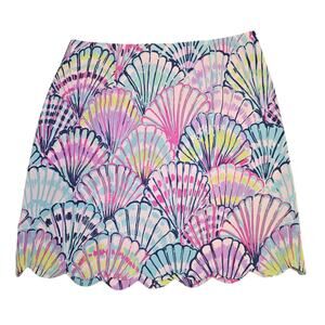 Lilly Pulitzer Cadden Mini Skirt "Oh Shello" print size 4